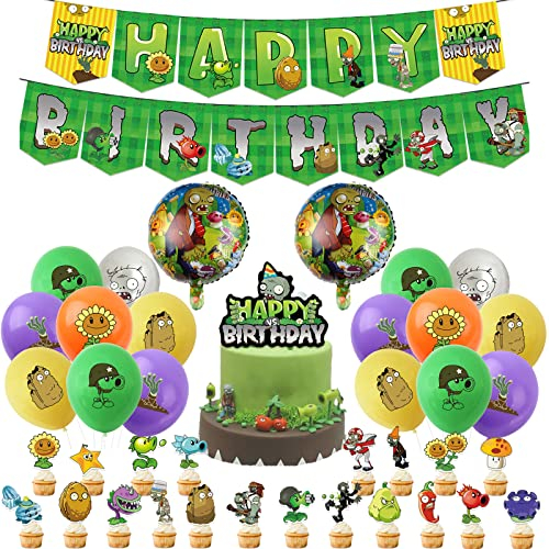 Deco Fiesta Cumpleaños Plantes Decoraciones Cumpleaños Pvz Decoración Cumpleaños Plants Globos Decoraciones Plants Globos Decoracion Plants Vs Zombies Tarta Decoracion Plantes Pancarta Decoración