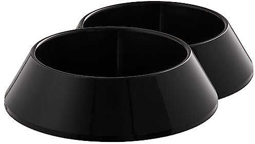 Tymar Lot de 2 bols funéraires en plastique pour décoration funéraire Ø 18 cm Graphite