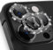 imluckies für iPhone 15 Pro - iPhone 15 Pro Max Kameraschutz, Glitzer Aluminiumlegierung & 9H Gehärtetes Glas HD Klar Kamera Linse Schutzfolie, Glitter Schwarz