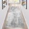 Läufer Flur Rutschfest Waschbar - Abstraktes Modernes Grau 50x120cm Teppich Lang - Eingangsteppich, Balkon, Wohnzimmer, Lange Fußmatte, Außen, Küchenteppich, Schmutzfangmatte
