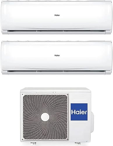 Haier Trendy - Climatizzatore Dual, 12000 + 12000 Btu, A+++/A++, R32, Wifi
