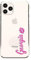 Personalised Initial Phone Case For Apple iPhones, 14, 13, 12, 11, Pro Max, Mini, XR, XS, Pink Name and Kiss Phone Case, Hard Phone Cover