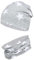 TupTam Mädchen Kinder Beanie Mütze Schlauchschal 2er Set Herbst Winter gefütterte Übergangsmütze mit Loop, Farbe: Jersey zweilagig - Weiße Sterne Grau Meliert, Hat Size: 56
