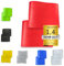 SPORTIVONETIC® Anti-Slip Tape Premium Schienbeinschoner Band -Schienbeinschonerhalter für Fußbal aus Silikon für Erwachsene & Kinder, Damen & Herren mit Grip - Football, Fussball (Rot, M)