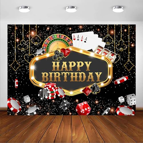 Avezano Las Vegas Casino Night Birthday Fotografie Hintergrund Banner (1,8 x 1,2 m)