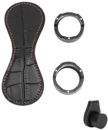 Topyond Kreidehalter aus Schwarzem Leder Im Taschenformat,Praktischer Kreide Clip Für Pool,Queue Und Snooker,Stilvolles Und Funktionales Billard,Zubehör