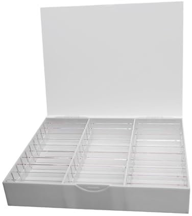 MagiDeal Nail Art Storage Box Nail Decoration 30 Grids Display Compact Transparent Dustproof Nail Art Display Case for Nail Salon, Clear