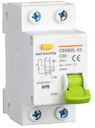 DPNL1P + N Mini interruttore differenziale interruttore differenziale magnetotermico viaggio curva C 35mm 16A-63A 1 pz(50A)