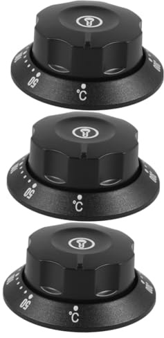 MUCKLILY 3stücke Temperature Control Knob Für Elektroherd Wasserkocher Und Fritteuse Universeller Thermostat-regler Mit Und Langlebig Einfache Bedienung