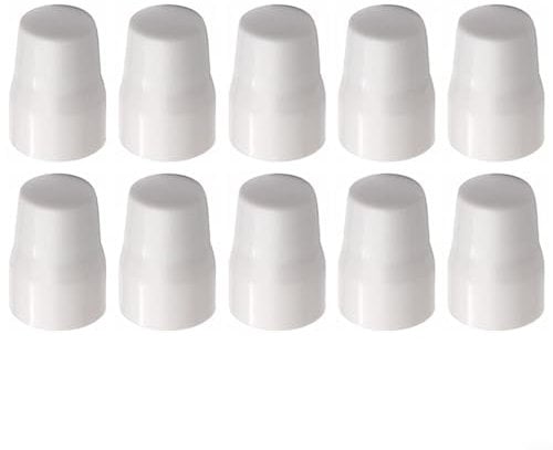 Snowchecking Compatible Radiator Valve Cap, Push-Fit White Plastic, Pack of 4
