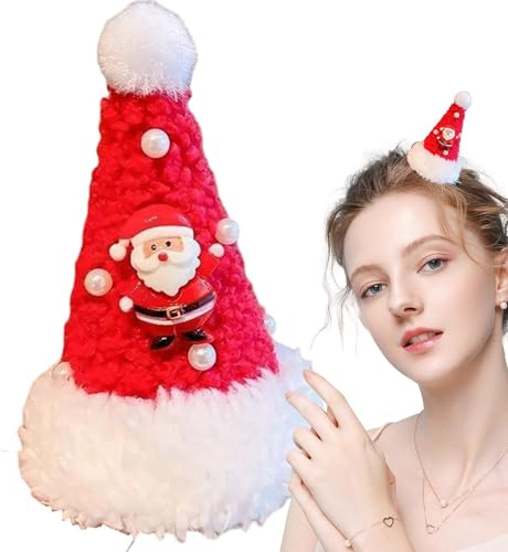 Haarklammer mit Weihnachtsperlen, Weihnachts-Haarklammern, Haarspangen mit