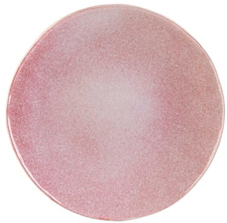 Home4You Speiseteller Flachteller Essteller | Steingut | Rosa | Ø 27 cm