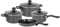 Gr8 Home 7 Piece Non Stick Kitchen Cookware Set Cooking Pot Frying Pan Saucepan with Glass Lids (Dove Grey)
