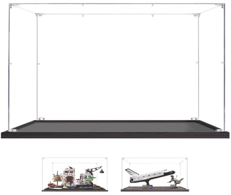 BOOVAX Vitrine für Lego 10283 10320 - Acryl Klar Schaukasten für [Space Shuttle/Festung Eldorado] Modellbausatz - Vitrine - 60x40x40cm | 2mm (Nur Vitrine)