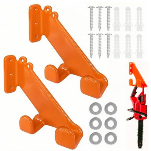 SGZQKZ Conjunto de 2 Ganchos para Colgar, Colgador Pared, Soporte para Motosierra, Soporte Organizador Herramientas Pared, Colgadores Pared