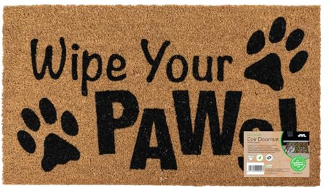 JVL Eco-Friendly Latex Backed Coir Entrance Doormat, 40x70cm - Wipe Your Paws