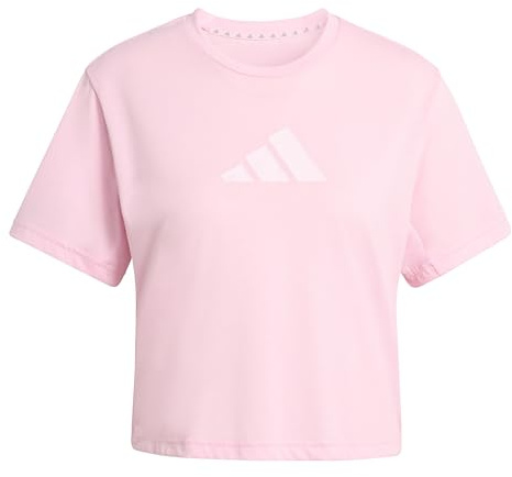 adidas Women's Workout Essentials Big Performance Logo Training T-Shirt, True pink, XS