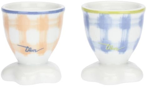 THUN Lot de 2 coquetiers en Porcelaine, Collection Jardin de Printemps, Ø 5 cm, 5 cm h