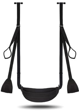 Over The Door Swing for Adults Hold 300lbs Sex Swings Frequent Flyer Sex Sling Sweater BDSM Furniture for Bedroom Sex Swing with Adjustable Straps Leather Seat Doorway Swing Sex Bondage LI93