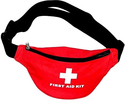 Erste Hilfe Gürteltasche aus Nylon Rot mit Gürtel für Outdoor
