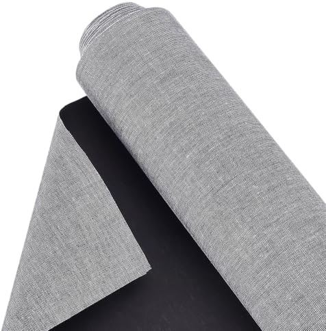OLYCRAFT 10m rouleau de toile coton pour artistes peintures 37cm rouleau toile noire rouleaux peintures rouleaux peinture d’artiste toiles de fond pour huile acrylique SDK peinture murale