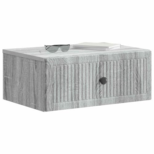 vidaXL Nachttisch 2 pcs Graues Sonoma 49 x 34,5 x 20 cm Holzwerkstoff, Schlafzimmermöbel, rechteckiger Nachttisch, Vintage-Style, viel Stauraum, klassischer Tisch-Deko