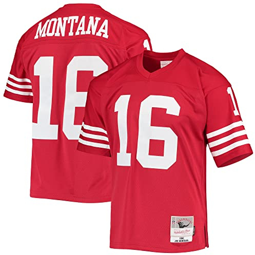 Mitchell & Ness Men's Joe Montana Scarlet San Francisco 49ers Legacy Replica Jersey