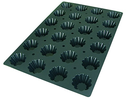 Lekue Professional Baking 24 Cavities Briochette Mold, 23.6 x 15.7, Negro