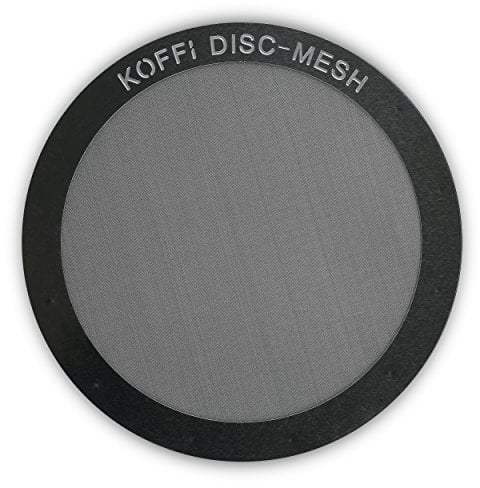 KOFFI ® DISC - Metal Filter for AeroPress - Reusable - Stainless Steel Ultra Fine Mesh Disk - for Better Tasting Coffee