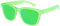 X-CRUZE 9-056 Nerd Sonnenbrillen polarisiert Style Stil Retro Vintage Retro Unisex Herren Damen Männer - grün-transparent matt/grün verspiegelt