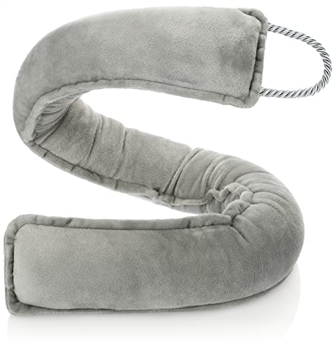 COM-FOUR® Coupe-Vent, Coupe-Vent Extra Lourd avec Cordon, Coupe-Vent Efficace, Bonne étanchéité Contre Les Courants d'air et la Perte de Chaleur, paillasson (Gris Clair)