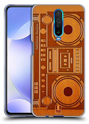 Head Case Designs Boombox Gadget Aus Holz Soft Gel Handyhülle Hülle kompatibel mit Xiaomi Redmi K30 / 5G