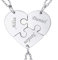 MeMeDIY Personalisierte Herz Anhänger Puzzle Halskette Name für Paare Männer Frauen Gravur für Freund Freundin Edelstahl Liebhaber Set Schmuck Familie Liebe Freundschaft(3 Stücke)