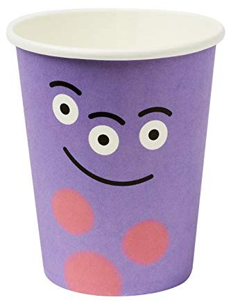 Smiffys Monster Tableware, Party Cups x8 9oz, 250ml, Halloween Fancy Dress Accessory, Monster Dress Up Party Goods