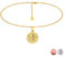 Kim Johanson Edelstahl Damen Halskette *Saint Christopher* Heiliger Christophorus in Silber, Gold & Roségold mit Gravur | Coin | Amulett | Kette verstellbar ink. Schmuckbeutel (Gold)