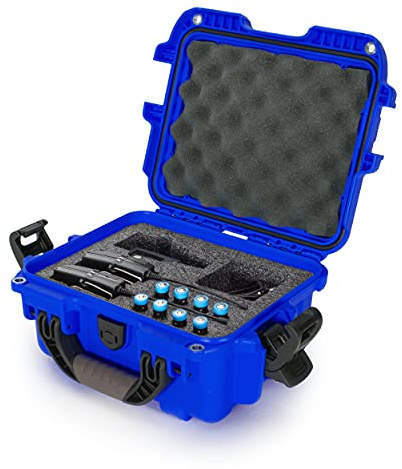 Nanuk 905 wasserdichter Hartschalenkoffer mit Schaumstoffeinlage für Sennheiser EW Mikrofon Set – Blau