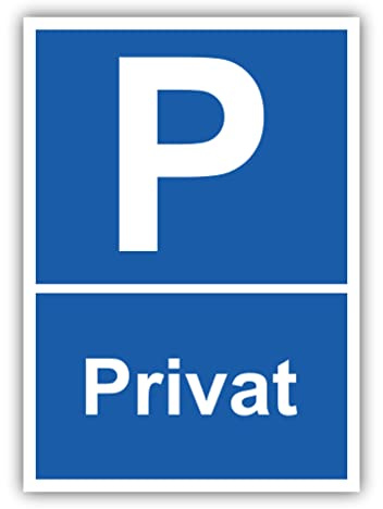 tradercat Plaque de parking privé - Plaque de mousse rigide en PVC - Avec protection UV - Pour parking privé - Panneau d'avertissement - Panneau d'avertissement - 30 x 21 cm