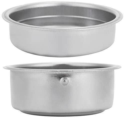 Pwshymi Filtro da caffè in Acciaio Inossidabile a Doppio Strato, Cestello Filtro Pressurizzato, Accessori per Macchine da caffè da Cucina per la Casa(Doppia razione) Coffeefilter