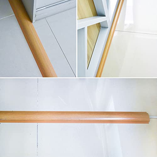 HAIXHX Kabelkanal Holz-Effekt Kabelabdeckungen für Boden, Edelstahl wasserdicht Wand Kabelverhinderer Concealer/Kabel-Management-Kit mitSe lf Klebstoff (Color : Brown, Size : No.5)