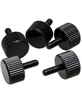 M3 Rändelschrauben Stahl 20 Stück Silber Schwarz (Schwarz, M3 x 6 mm)