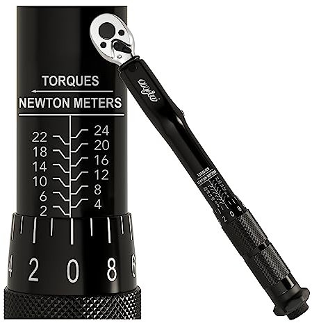 MJW Drehmomentschlüssel Set 1/4 Antrieb, Präzise +-4% Toleranz, 2-24 Nm, Inkl. Transportbox & Zertifikat, ISO 6789:1992