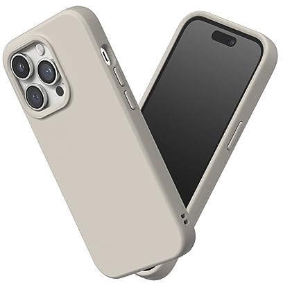 RhinoShield Case kompatibel mit [iPhone 14 Pro] | SolidSuit - Stoßdämpfende & schlanke Schutzhülle mit Premium Finish - 3.5 Meter Fallschutz - Sandbeige
