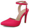 CUTEHEELS Sandali sexy da donna con punta a punta e tacchi a spillo, Fucsia, 33 EU