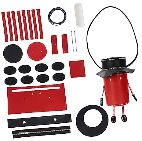 EXCEART 1 Satz Selbstgemachte Beuteltaschen Taschen Unten Häkeln Reißverschlüsse Nähen Taschenboden Selber Häkeln Machen Sie Ihr Taschen-kit Diy Webset Handtasche Kind Pu-leder Komponente
