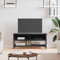 Coavain Mobile Porta TV Nero 100x35x45cm Mobiletto Legno Mobile TV Legno Armadio a Giorno Mobile Basso TV Mobile con Vetrina Soggiorno Mobili Porta TV da Terra in Legno Multistrato