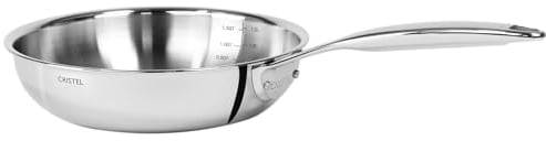 CRISTEL Castel'Pro® Ultraply® Collection Frying Pan, 7 diameter, 5-Ply construction.