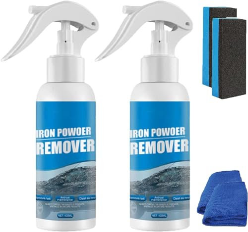 Qoobom Laviscent Rust Remover, RustOut Instant Remover Spray, Laviscent Iron Remover, Laviscent Iron Powder Remover,Car Rust Removal Spray (100ml-2Pcs)