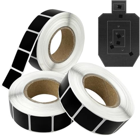 Guyuyii 2,2 cm quadratische Zielpaster, 1000/3000 selbstklebende Punkte für den Schießstand, Eigenschaften witterungsbeständiges und rückstandsfreies Klebeband für USPSA, IPSC, IDPA Praxis und