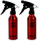 Spray Bottle Aluminium Hairdressing Trigger Spray Water Bottle - 200ml, Salon Barber Spray, Water Hair Spray Bottle, Empty Spray Bottle Convenient Sprayer Bottle (Red, Pack of 2)