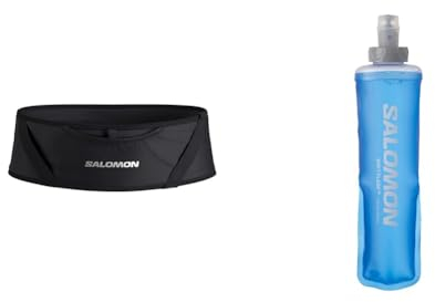 Salomon Unisex – Erwachsene Pulse Körper: Polyamid, Elasthan; Rueckteil:, Schwarz 2023, L EU & Soft Flask 250ml/8oz 28 Unisex Soft-Trinkflasche